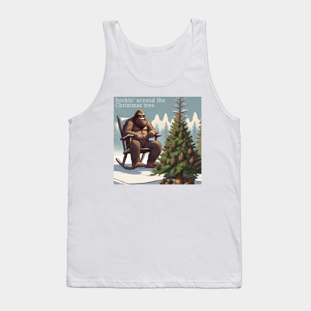 Bigfoot Christmas Tank Top by TeawithAlice